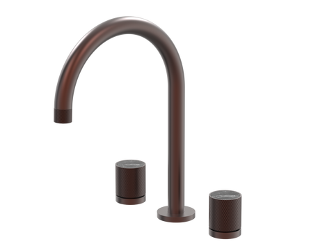 Tapware ParTaps IDK Marble Spa Set Hob Swivel Colour: Antique Copper Insert: Nero Marble Place & Palette