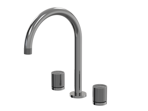 Tapware ParTaps IDK Marble Spa Set Hob Swivel Colour: Black Sapphire Insert: Nero Marble Place & Palette