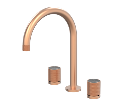 Tapware ParTaps IDK Marble Spa Set Hob Swivel Colour: Brushed Copper Insert: Nero Marble Place & Palette