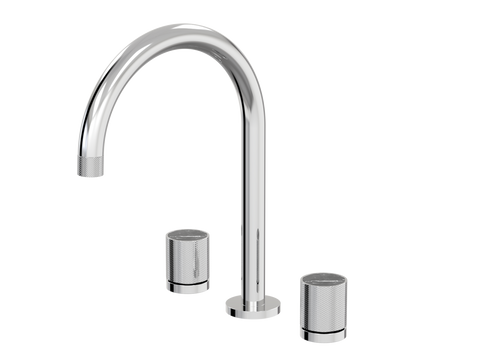 Tapware ParTaps IDK Marble Spa Set Hob Swivel Colour: Chrome Insert: Nero Marble Place & Palette