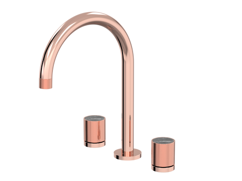 Tapware ParTaps IDK Marble Spa Set Hob Swivel Colour: Copper Insert: Nero Marble Place & Palette