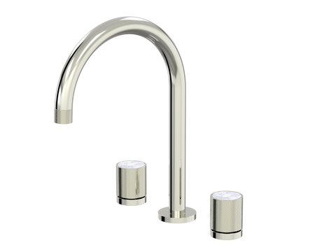 Tapware ParTaps IDK Marble Spa Set Hob Swivel Colour: Luminick Insert: Bianco Marble Place & Palette