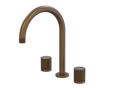 Tapware ParTaps IDK Marble Spa Set Hob Swivel Colour: Native Brass Insert: Nero Marble Place & Palette