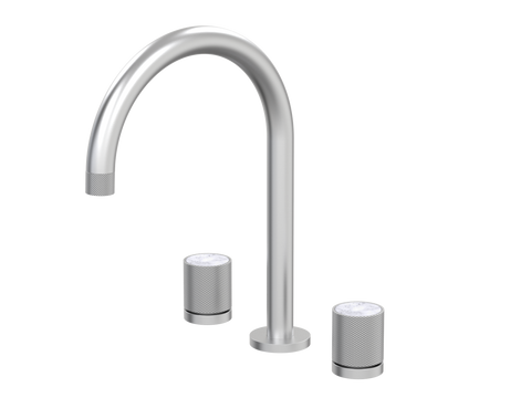 Tapware ParTaps IDK Marble Spa Set Hob Swivel Colour: Satin Pearl Insert: Bianco Marble Place & Palette