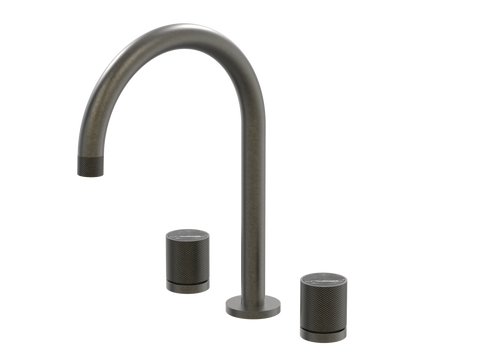 Tapware ParTaps IDK Marble Spa Set Hob Swivel Colour: Volcanic Grey Insert: Nero Marble Place & Palette