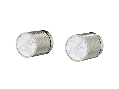 Tapware ParTaps IDK Marble Top Assemblies Wall Pair Colour: Luminick Insert: Bianco Marble Place & Palette