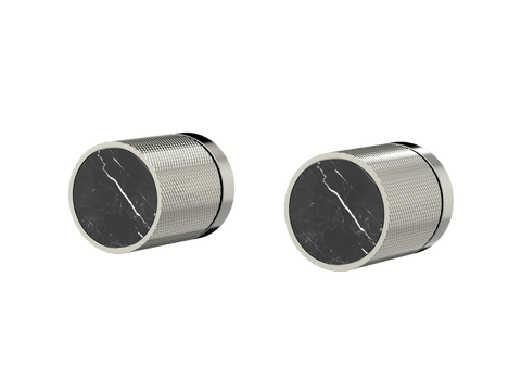 Tapware ParTaps IDK Marble Top Assemblies Wall Pair Colour: Luminick Insert: Nero Marble Place & Palette