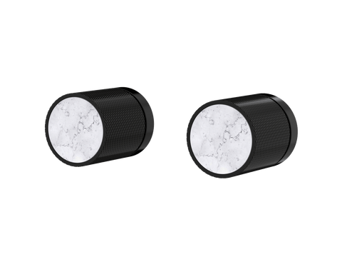 Tapware ParTaps IDK Marble Top Assemblies Wall Pair Colour: Midnight Black Insert: Bianco Marble Place & Palette