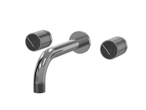 Tapware ParTaps IDK Marble Wall Basin Set - No Plate Colour: Black Sapphire Insert: Nero Marble Place & Palette
