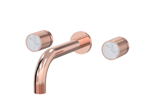 Tapware ParTaps IDK Marble Wall Basin Set - No Plate Colour: Copper Insert: Bianco Marble Place & Palette