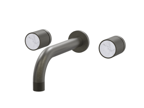 Tapware ParTaps IDK Marble Wall Bath Set - Bianco Marble Colour: Volcanic Grey Size: 160mm Place & Palette