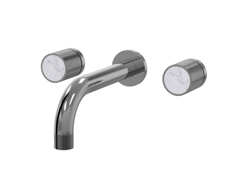 Tapware ParTaps IDK Marble Wall Bath Set - Bianco Marble Colour: Black Sapphire Size: 200mm Place & Palette