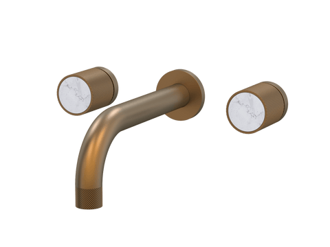 Tapware ParTaps IDK Marble Wall Bath Set - Bianco Marble Colour: Burnished Size: 200mm Place & Palette