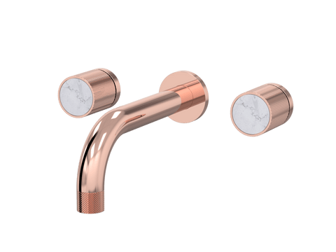 Tapware ParTaps IDK Marble Wall Bath Set - Bianco Marble Colour: Copper Size: 250mm Place & Palette