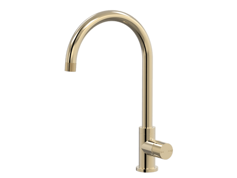 Tapware ParTaps IDK Sink Gooseneck Mixer Colour: Brass Gold Place & Palette