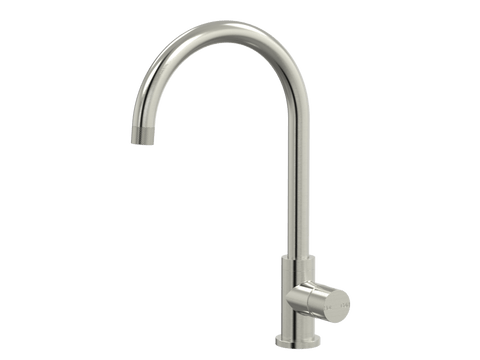 Tapware ParTaps IDK Sink Gooseneck Mixer Colour: Brushed Nickel Place & Palette
