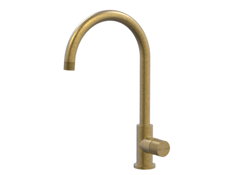 Tapware ParTaps IDK Sink Gooseneck Mixer Colour: Rumbled Brass Place & Palette