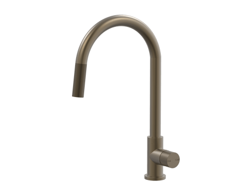 Tapware ParTaps IDK Sink Pull-Out Mixer Colour: Antique Bronze Style: Gooseneck Place & Palette