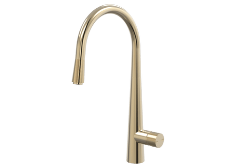 Tapware ParTaps IDK Sink Pull-Out Mixer Colour: Brushed Brass Gold Style: Original Place & Palette