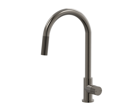 Tapware ParTaps IDK Sink Pull-Out Mixer Colour: Brushed Gunmetal Style: Gooseneck Place & Palette