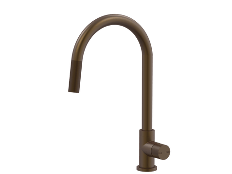 Tapware ParTaps IDK Sink Pull-Out Mixer Colour: Native Brass Style: Gooseneck Place & Palette