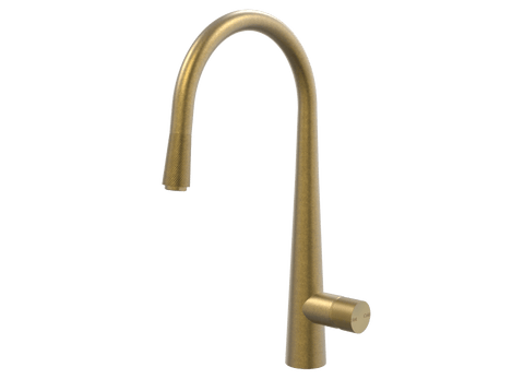 Tapware ParTaps IDK Sink Pull-Out Mixer Colour: Rumbled Brass Style: Original Place & Palette