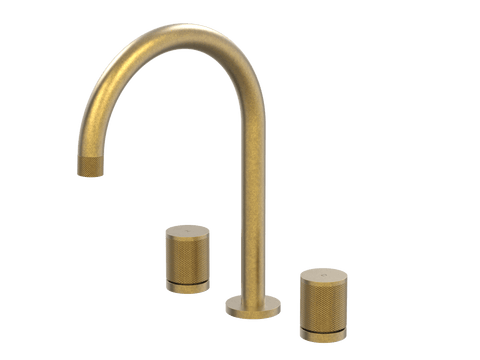 Tapware ParTaps IDK Sink Set Hob Swivel Colour: Rumbled Brass Place & Palette