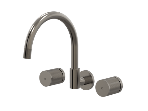 Tapware ParTaps IDK Sink Set Wall Swivel Colour: Brushed Gunmetal Place & Palette