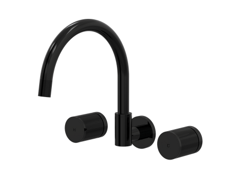 Tapware ParTaps IDK Sink Set Wall Swivel Colour: Midnight Black Place & Palette