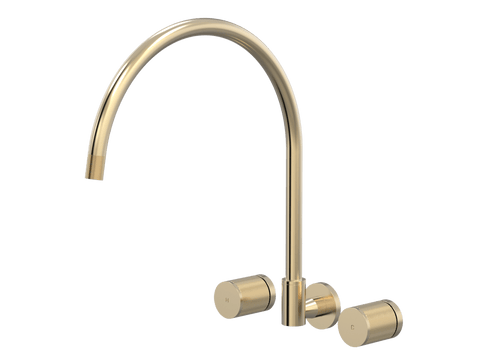 Tapware ParTaps IDK Spa Set Wall Swivel Colour: Brushed Brass Gold Size: XL Place & Palette