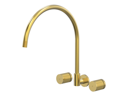 Tapware ParTaps IDK Spa Set Wall Swivel Colour: Brushed Gold Size: XL Place & Palette