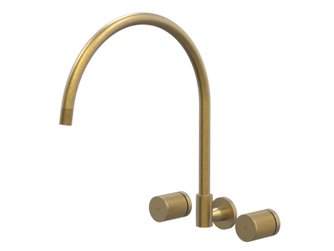 Tapware ParTaps IDK Spa Set Wall Swivel Colour: Rumbled Brass Size: XL Place & Palette