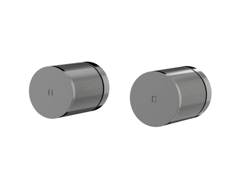 Tapware ParTaps IDK Top Assemblies Wall Pair Colour: Black Sapphire Place & Palette