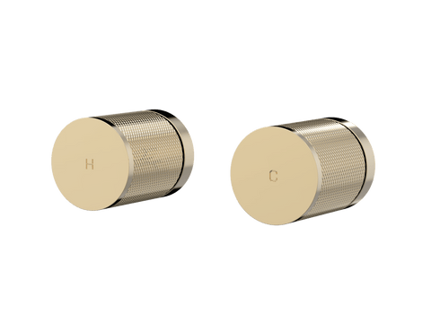 Tapware ParTaps IDK Top Assemblies Wall Pair Colour: Brass Gold Place & Palette