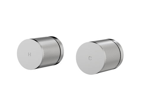 Tapware ParTaps IDK Top Assemblies Wall Pair Colour: Brushed Chrome Place & Palette