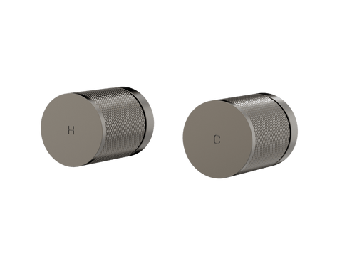 Tapware ParTaps IDK Top Assemblies Wall Pair Colour: Brushed Gunmetal Place & Palette