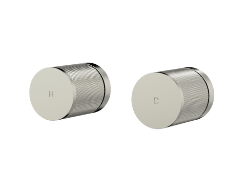 Tapware ParTaps IDK Top Assemblies Wall Pair Colour: Brushed Nickel Place & Palette
