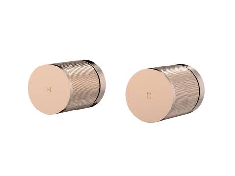 Tapware ParTaps IDK Top Assemblies Wall Pair Colour: Brushed Rose Gold Place & Palette
