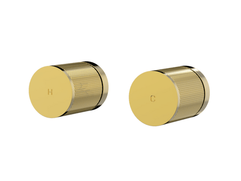 Tapware ParTaps IDK Top Assemblies Wall Pair Colour: Gold Place & Palette