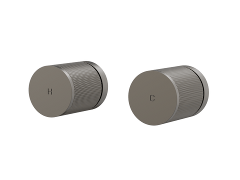 Tapware ParTaps IDK Top Assemblies Wall Pair Colour: Gunmetal Place & Palette