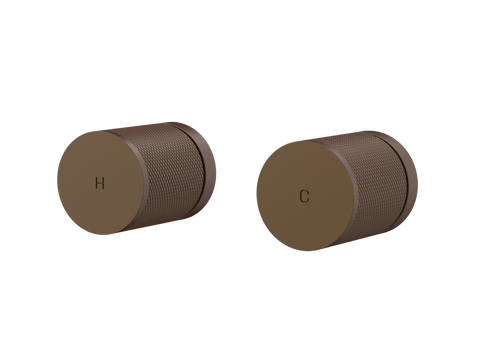 Tapware ParTaps IDK Top Assemblies Wall Pair Colour: Native Brass Place & Palette