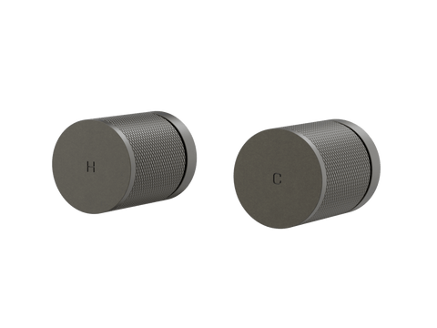 Tapware ParTaps IDK Top Assemblies Wall Pair Colour: Volcanic Grey Place & Palette