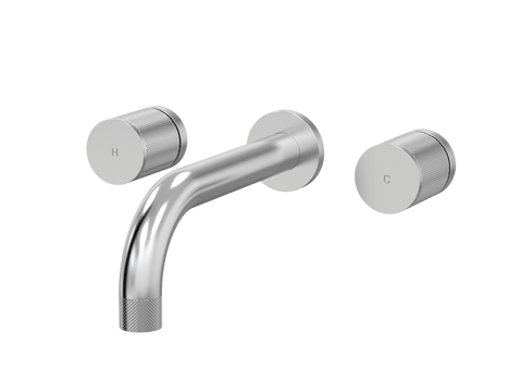 Tapware ParTaps IDK Wall Basin Set Colour: Brushed Chrome Style: Original Place & Palette