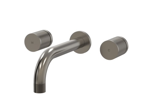 Tapware ParTaps IDK Wall Basin Set Colour: Brushed Gunmetal Style: Original Place & Palette