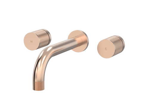Tapware ParTaps IDK Wall Basin Set Colour: Brushed Rose Gold Style: Original Place & Palette