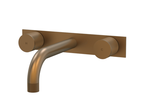 Tapware ParTaps IDK Wall Basin Set Colour: Burnished Style: On Plate Place & Palette