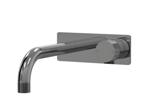 Tapware ParTaps IDK Wall Bath Mixer Set On Plate Colour: Black Sapphire Size: 160mm Place & Palette