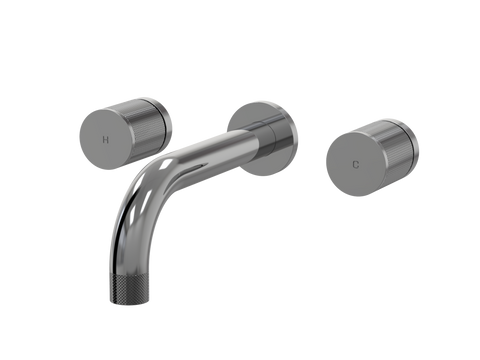 Tapware ParTaps IDK Wall Bath Set - No Plate Colour: Black Sapphire Size: 250mm Place & Palette