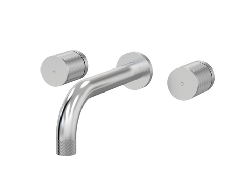 Tapware ParTaps IDK Wall Bath Set - No Plate Colour: Brushed Chrome Size: 250mm Place & Palette