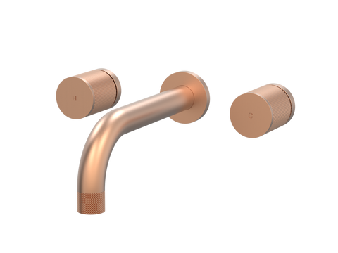 Tapware ParTaps IDK Wall Bath Set - No Plate Colour: Brushed Copper Size: 250mm Place & Palette